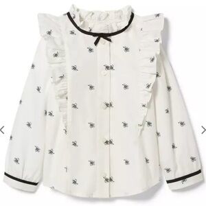 Janie and Jack Floral Ruffle shirt